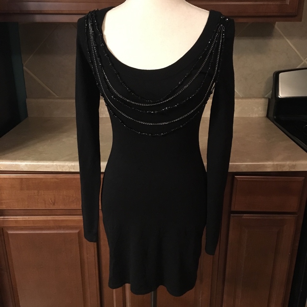 Express long sleeve black dress size xs